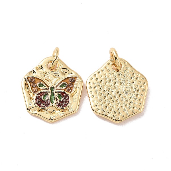 PandaHall Rack Plating Brass Charms, with Enamel and Jump Ring, Cadmium Free & Lead Free, Long-Lasting Plated, Hexagon with Butterfly..., Red
PandaHall Rack Plating Brass Charms, with Enamel and Jump Ring, Cadmium Free & Lead Free, Long-Lasting Plated, Hexagon with Butterfly..., Red