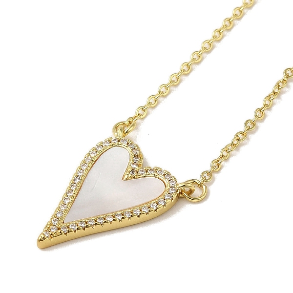 PandaHall Brass Micro Pave Clear Cubic Zirconia Pendant Necklaces, with Shell, Cable Chain Necklaces, Real 18K Gold Plated, Heart, 16.93...
PandaHall Brass Micro Pave Clear Cubic Zirconia Pendant Necklaces, with Shell, Cable Chain Necklaces, Real 18K Gold Plated, Heart, 16.93...