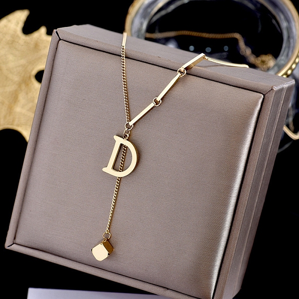 PandaHall Titanium Steel Curb Chain Necklaces, Letter D Pendant Necklace, Golden, 19.69 inch(50cm) Titanium Steel Letter D
PandaHall Titanium Steel Curb Chain Necklaces, Letter D Pendant Necklace, Golden, 19.69 inch(50cm) Titanium Steel Letter D