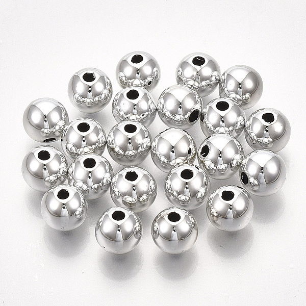 PandaHall UV Plating ABS Plastic Beads, Round, Platinum Plated, 12x11.5mm, Hole: 2mm ABS Plastic Round
PandaHall UV Plating ABS Plastic Beads, Round, Platinum Plated, 12x11.5mm, Hole: 2mm ABS Plastic Round