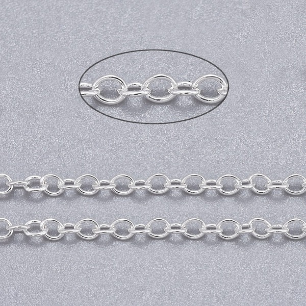 PandaHall Brass Cable Chains, with Spool, Oval, Cadmium Free & Lead Free, Long-Lasting Plated, Silver Color Plated, 2x1.5x0.35mm, about 32.8...
PandaHall Brass Cable Chains, with Spool, Oval, Cadmium Free & Lead Free, Long-Lasting Plated, Silver Color Plated, 2x1.5x0.35mm, about 32.8...
