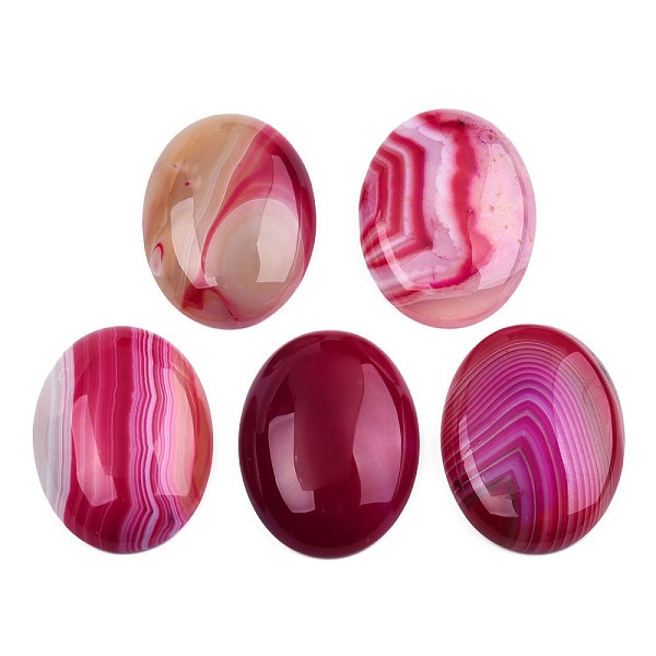 PandaHall Natural Banded Agate/Striped Agate Cabochons, Dyed, Oval, Cerise, 40~41x30x7~9mm Banded Agate Oval Red
PandaHall Natural Banded Agate/Striped Agate Cabochons, Dyed, Oval, Cerise, 40~41x30x7~9mm Banded Agate Oval Red