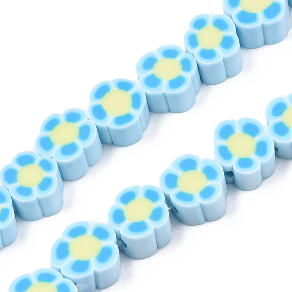 PandaHall Handmade Polymer Clay Bead Strands, Flower, Light Sky Blue, 6.5~10x7~10.5x4~5mm, Hole: 1.6mm, about 40pcs/strand, 11.61 inch~13.19...
PandaHall Handmade Polymer Clay Bead Strands, Flower, Light Sky Blue, 6.5~10x7~10.5x4~5mm, Hole: 1.6mm, about 40pcs/strand, 11.61 inch~13.19...