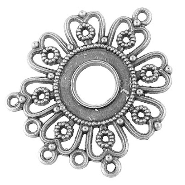 PandaHall Tibetan Style Alloy Connector Cabochon Settings, Lead Free,Cadmium Free and Nickel Free, Flower, Antique Silver, 35.5mm long, 29mm...
PandaHall Tibetan Style Alloy Connector Cabochon Settings, Lead Free,Cadmium Free and Nickel Free, Flower, Antique Silver, 35.5mm long, 29mm...