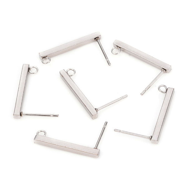 PandaHall 304 Stainless Steel Stud Earring Findings, with Loop, Rectangle, Stainless Steel Color, 19.5x2mm, Hole: 1.6mm 304 Stainless Steel...
PandaHall 304 Stainless Steel Stud Earring Findings, with Loop, Rectangle, Stainless Steel Color, 19.5x2mm, Hole: 1.6mm 304 Stainless Steel...