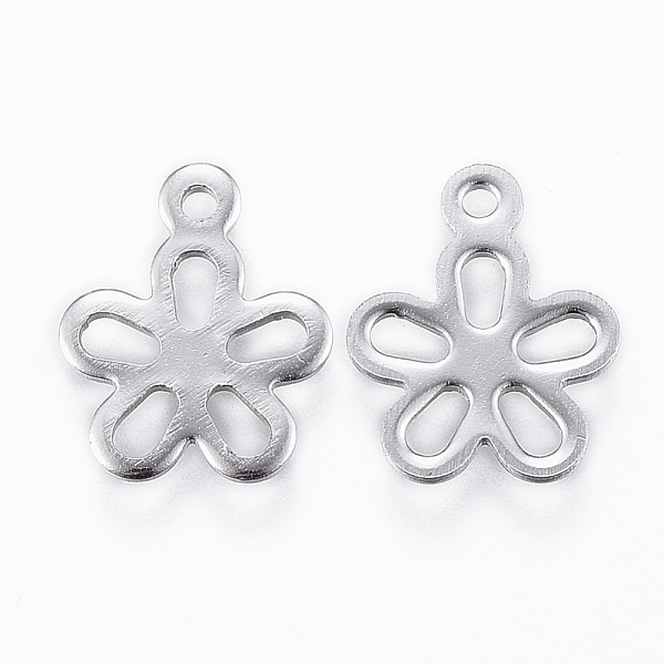 PandaHall 201 Stainless Steel Charms, Flower, Stainless Steel Color, 14x11.5x0.8mm, Hole: 1.2mm 201 Stainless Steel Flower
PandaHall 201 Stainless Steel Charms, Flower, Stainless Steel Color, 14x11.5x0.8mm, Hole: 1.2mm 201 Stainless Steel Flower