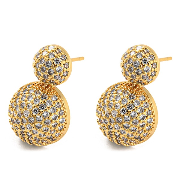 PandaHall Brass Micro Pave Clear Cubic Zirconia Half Round Dangle Stud Earrings, Long-Lasting Plated, Cadmium Free & Lead Free, Real 18K...
PandaHall Brass Micro Pave Clear Cubic Zirconia Half Round Dangle Stud Earrings, Long-Lasting Plated, Cadmium Free & Lead Free, Real 18K...