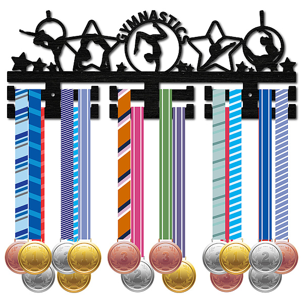PandaHall Fashion Wood Medal Hanger Holder, 2 Line Display Wall Rack, with Screws & Anchor Plug, Gymnastics, Sports, 150x400mm, Hole: 5mm..., Black
PandaHall Fashion Wood Medal Hanger Holder, 2 Line Display Wall Rack, with Screws & Anchor Plug, Gymnastics, Sports, 150x400mm, Hole: 5mm..., Black