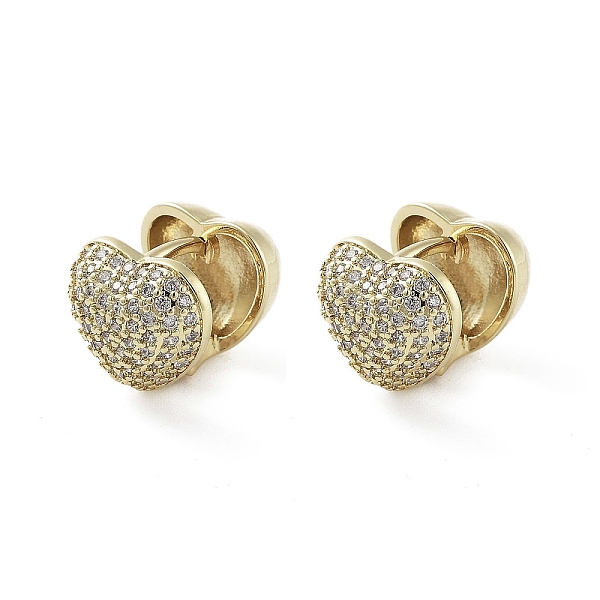 PandaHall Heart Brass with Cubic Zirconia Hopp Earrings, Long-Lasting Plated, Lead Free & Cadmium Free, Real 18K Gold Plated, 10.5x12mm..., Clear
PandaHall Heart Brass with Cubic Zirconia Hopp Earrings, Long-Lasting Plated, Lead Free & Cadmium Free, Real 18K Gold Plated, 10.5x12mm..., Clear