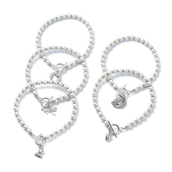 PandaHall Tibetan Style Alloy Charm Bracelet, with Glass Pearl Round Beaded Chains, Mixed Shape, White, 9-5/8 inch(24.3cm) Alloy Mixed...
PandaHall Tibetan Style Alloy Charm Bracelet, with Glass Pearl Round Beaded Chains, Mixed Shape, White, 9-5/8 inch(24.3cm) Alloy Mixed...