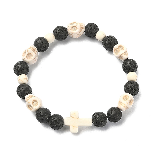 PandaHall Dyed Natural & Synthetic Mixed Gemstone Skull & Cross Beaded Stretch Bracelets, Beige, Inner Diameter: 2-1/4 inch(5.8cm) Mixed..., Yellow
PandaHall Dyed Natural & Synthetic Mixed Gemstone Skull & Cross Beaded Stretch Bracelets, Beige, Inner Diameter: 2-1/4 inch(5.8cm) Mixed..., Yellow