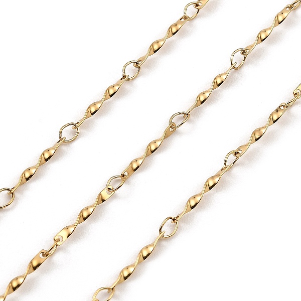 PandaHall Ion Plating(IP) Handmade 304 Stainless Steel Twist Link Chains, Soldered, with Spool, Golden, 13x1.5x1.5mm, about 32.81 Feet...
PandaHall Ion Plating(IP) Handmade 304 Stainless Steel Twist Link Chains, Soldered, with Spool, Golden, 13x1.5x1.5mm, about 32.81 Feet...