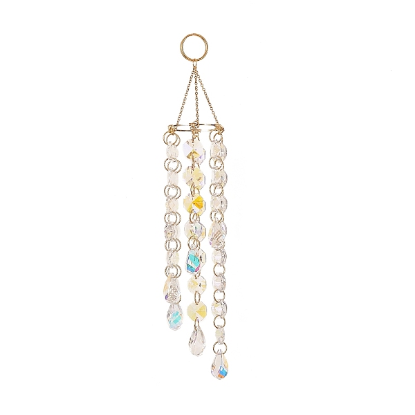 PandaHall Electroplated Octagon Glass Beaded Pendant Decoration, with 304 Stainless Steel Cable Chains and Glass Teardrop Charm, for Home...
PandaHall Electroplated Octagon Glass Beaded Pendant Decoration, with 304 Stainless Steel Cable Chains and Glass Teardrop Charm, for Home...