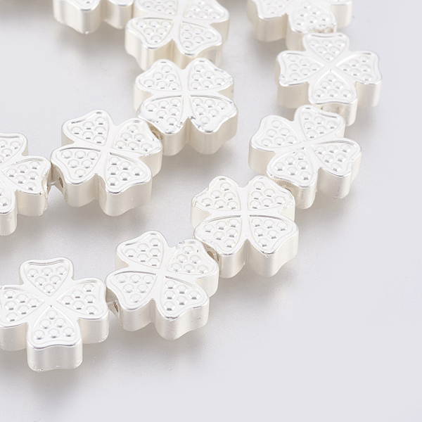 PandaHall Electroplated Non-magnetic Synthetic Hematite Bead Strand, Grade AA, Clover, Long-Lasting Plated, Frosted, 925 Sterling Silver...
PandaHall Electroplated Non-magnetic Synthetic Hematite Bead Strand, Grade AA, Clover, Long-Lasting Plated, Frosted, 925 Sterling Silver...