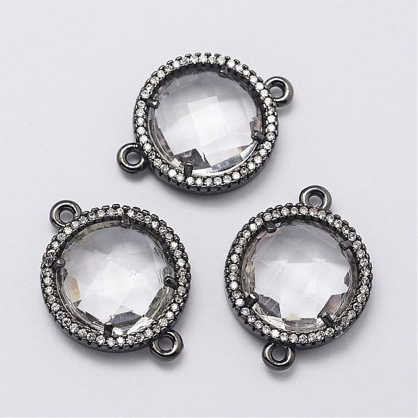 PandaHall Brass Micro Pave Cubic Zirconia Links, with Glass, Flat Round, Cadmium Free & Lead Free, Clear, 24x18x6mm, Hole: 1.5mm Glass Flat...
PandaHall Brass Micro Pave Cubic Zirconia Links, with Glass, Flat Round, Cadmium Free & Lead Free, Clear, 24x18x6mm, Hole: 1.5mm Glass Flat...