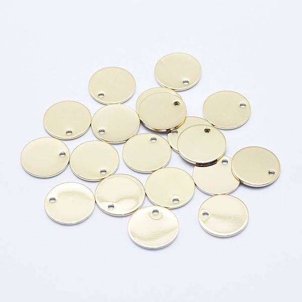 PandaHall Brass Charms, Long-Lasting Plated, Nickel Free, Flat Round, Real 18K Gold Plated, 12x1mm, Hole: 1.5mm Brass Flat Round
PandaHall Brass Charms, Long-Lasting Plated, Nickel Free, Flat Round, Real 18K Gold Plated, 12x1mm, Hole: 1.5mm Brass Flat Round