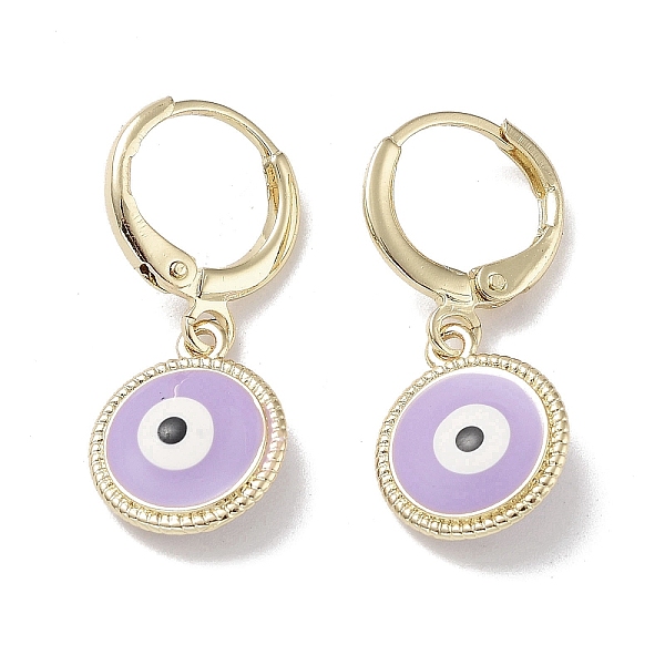 PandaHall Real 18K Gold Plated Brass Dangle Leverback Earrings, with Enamel, Evil Eye, Lilac, 26.5x11mm Brass Evil Eye Purple
PandaHall Real 18K Gold Plated Brass Dangle Leverback Earrings, with Enamel, Evil Eye, Lilac, 26.5x11mm Brass Evil Eye Purple