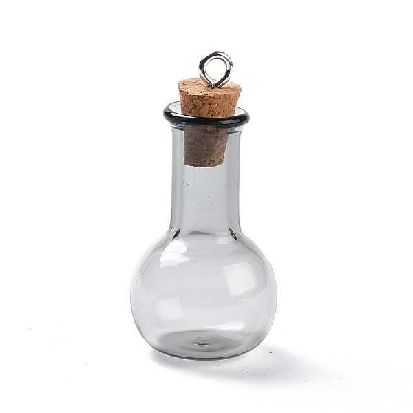 PandaHall Glass Pendants, with Wood Bottle Stopper and Platinum Alloy Loops, Bulb Shaped, Gainsboro, 34x18mm, Hole: 2mm Alloy+Glass Bottle..., Gray
PandaHall Glass Pendants, with Wood Bottle Stopper and Platinum Alloy Loops, Bulb Shaped, Gainsboro, 34x18mm, Hole: 2mm Alloy+Glass Bottle..., Gray