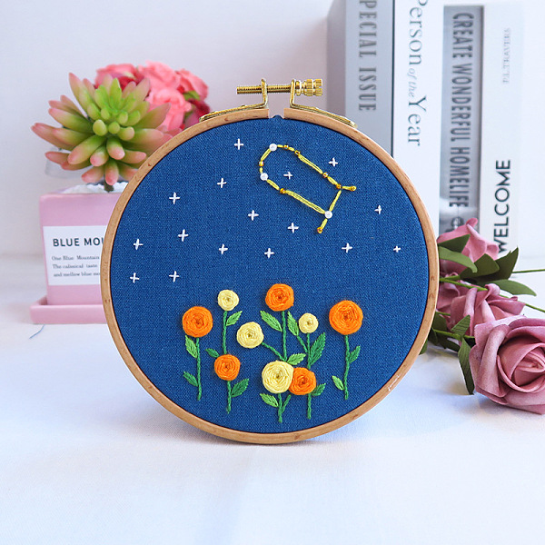 PandaHall Flower & Constellation Pattern 3D Bead Embroidery Starter Kits, including Embroidery Fabric & Thread, Needle, Instruction Sheet...
PandaHall Flower & Constellation Pattern 3D Bead Embroidery Starter Kits, including Embroidery Fabric & Thread, Needle, Instruction Sheet...
