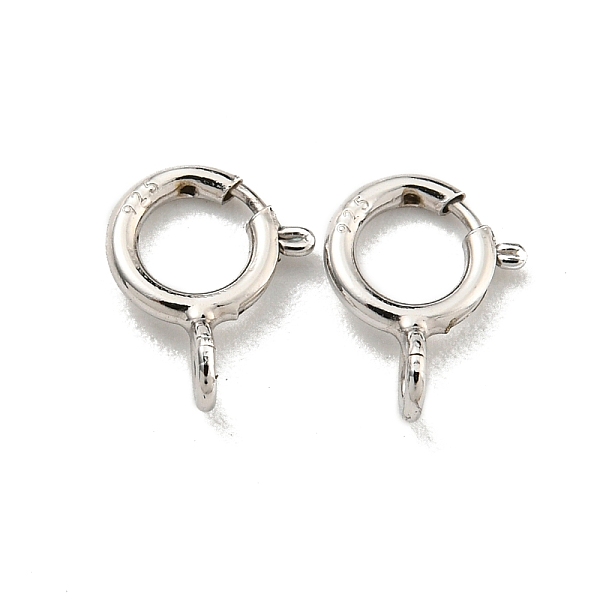 PandaHall 925 Sterling Silver Spring Ring Clasps, Real Platinum Plated, 7.5x6x2.5mm, Hole: 1.6mm Sterling Silver
PandaHall 925 Sterling Silver Spring Ring Clasps, Real Platinum Plated, 7.5x6x2.5mm, Hole: 1.6mm Sterling Silver