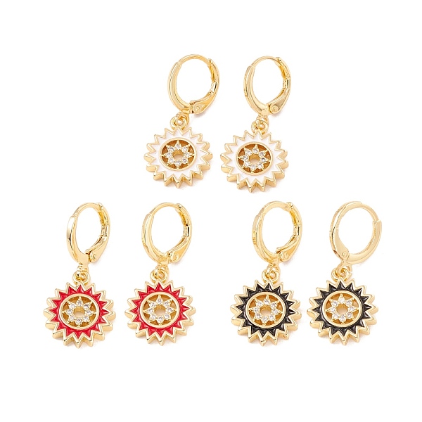 PandaHall Enamel Sun Dangle Leverback Earrings with Clear Cubic Zirconia, Real 18K Gold Plated Brass Drop Earrings, Lead Free & Cadmium Free..., Multicolor
PandaHall Enamel Sun Dangle Leverback Earrings with Clear Cubic Zirconia, Real 18K Gold Plated Brass Drop Earrings, Lead Free & Cadmium Free..., Multicolor