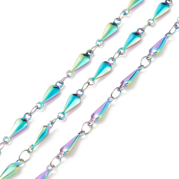 PandaHall 304 Stainless Steel Chains, Soldered, Teardrop Link Chains, Rainbow Color, 11x3.5x1.8mm 304 Stainless Steel
PandaHall 304 Stainless Steel Chains, Soldered, Teardrop Link Chains, Rainbow Color, 11x3.5x1.8mm 304 Stainless Steel