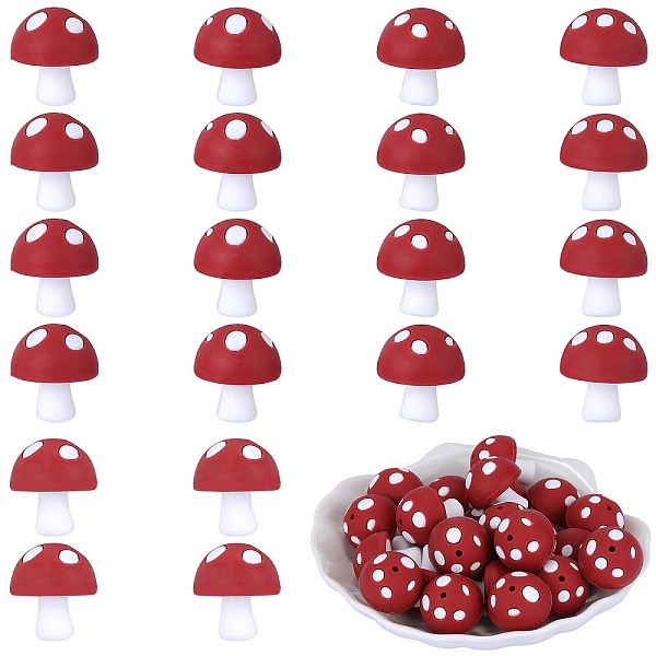 PandaHall 20Pcs Mushroom Silicone Focal Beads, Chewing Toy Accessoies for Teethers, DIY Nursing Necklaces Making, Chocolate, 18mm, Hole: 2mm..., Brown
PandaHall 20Pcs Mushroom Silicone Focal Beads, Chewing Toy Accessoies for Teethers, DIY Nursing Necklaces Making, Chocolate, 18mm, Hole: 2mm..., Brown