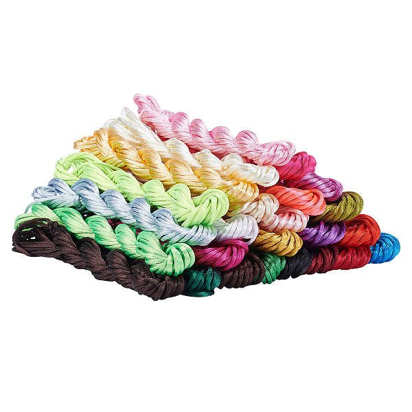 PandaHall Polyester Cords, Rattail Satin Cord, for Jewelry Making, Mixed Color, 2mm, about 10m/bundle, 25bundles/set Polyester Multicolor
PandaHall Polyester Cords, Rattail Satin Cord, for Jewelry Making, Mixed Color, 2mm, about 10m/bundle, 25bundles/set Polyester Multicolor