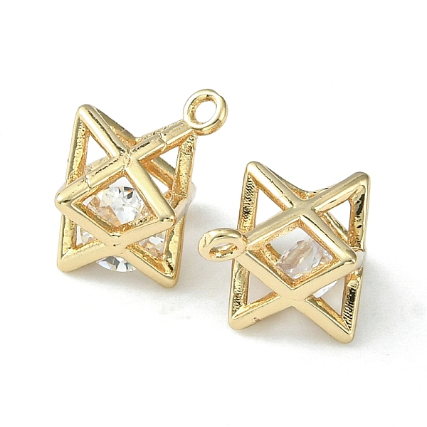 PandaHall Brass Cubic Zirconia Charms, 3D Star of David Charm, Merkaba Star Charm, Light Gold, 15x11x11mm, Hole: 1.4mm Brass+Cubic Zirconia..., Clear
PandaHall Brass Cubic Zirconia Charms, 3D Star of David Charm, Merkaba Star Charm, Light Gold, 15x11x11mm, Hole: 1.4mm Brass+Cubic Zirconia..., Clear