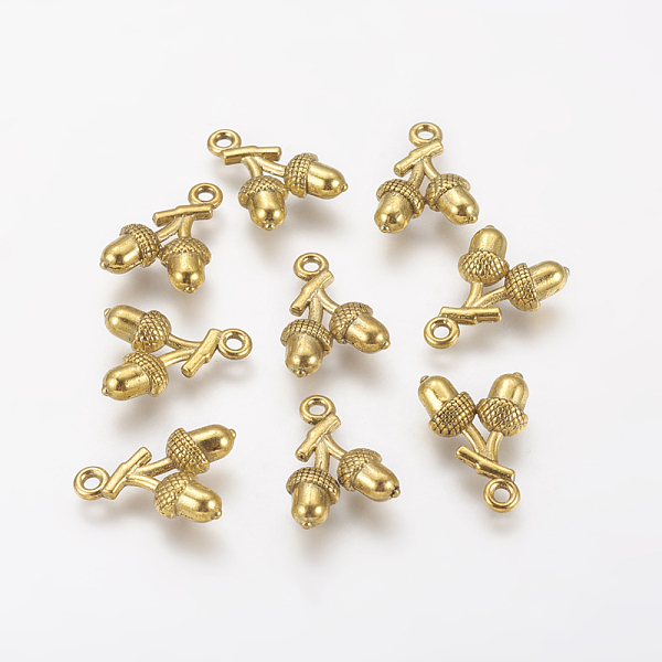 PandaHall Tibetan Style Pendants, Lead Free, Acorns, Antique Golden, 17x12x4mm, Hole: 1.5mm Alloy Fruit
PandaHall Tibetan Style Pendants, Lead Free, Acorns, Antique Golden, 17x12x4mm, Hole: 1.5mm Alloy Fruit