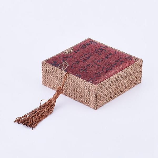 PandaHall Wooden Bracelet Boxes, with Linen and Nylon Cord Tassel, Rectangle, FireBrick, 10x10x3.7cm Wood Rectangle Red
PandaHall Wooden Bracelet Boxes, with Linen and Nylon Cord Tassel, Rectangle, FireBrick, 10x10x3.7cm Wood Rectangle Red