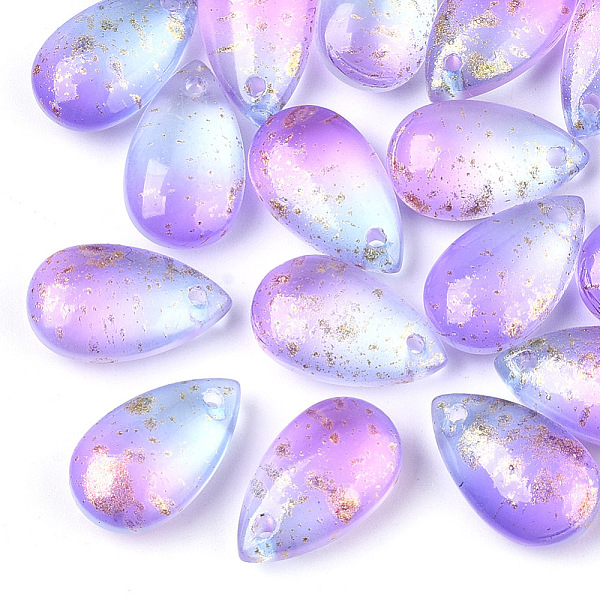 PandaHall Two Tone Transparent Spray Painted Glass Charms, with Glitter Powder, Frosted, Teardrop, Medium Orchid, 14.5x8.5x5.5mm, Hole: 1mm..., Purple
PandaHall Two Tone Transparent Spray Painted Glass Charms, with Glitter Powder, Frosted, Teardrop, Medium Orchid, 14.5x8.5x5.5mm, Hole: 1mm..., Purple
