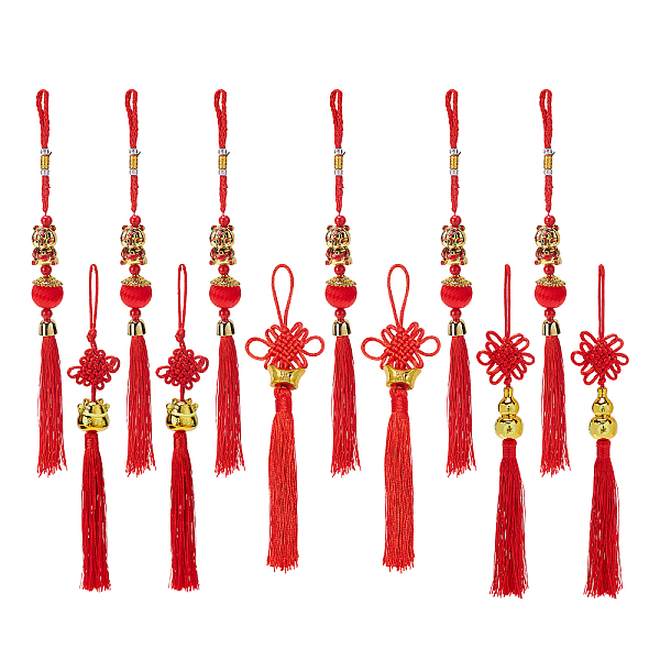 PandaHall SUPERFINDINGS 12Pcs 4 Styles Polyester Tassel Pendant Decorations, with Plastic Beads, for New Year, Chinese Knot, Red, 235~335mm...
PandaHall SUPERFINDINGS 12Pcs 4 Styles Polyester Tassel Pendant Decorations, with Plastic Beads, for New Year, Chinese Knot, Red, 235~335mm...