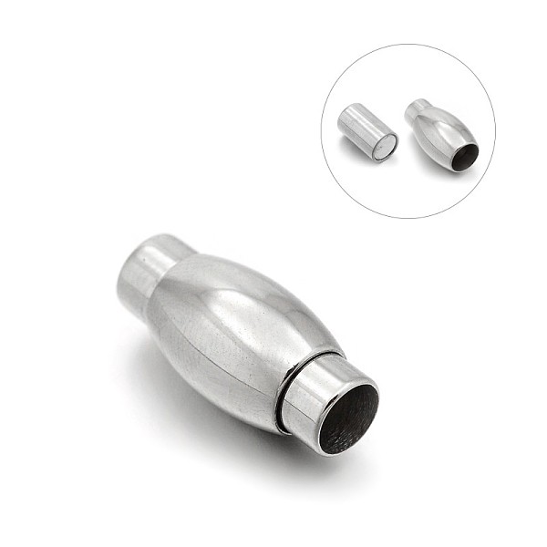 PandaHall Smooth 304 Stainless Steel Barrel Magnetic Clasps with Glue-in Ends, Stainless Steel Color, 21x12.5mm, Hole: 8mm Stainless Steel...
PandaHall Smooth 304 Stainless Steel Barrel Magnetic Clasps with Glue-in Ends, Stainless Steel Color, 21x12.5mm, Hole: 8mm Stainless Steel...