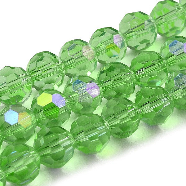 PandaHall Electroplate Transparent Glass Beads Strands, Faceted, Round, Rainbow Plated, Light Green, 10mm, Hole: 1.2mm, about...
PandaHall Electroplate Transparent Glass Beads Strands, Faceted, Round, Rainbow Plated, Light Green, 10mm, Hole: 1.2mm, about...
