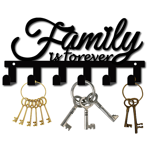 PandaHall Iron Wall Mounted Hook Hangers, Decorative Organizer Rack with 6 Hooks, for Bag Clothes Key Scarf Hanging Holder, Words Family Is...
PandaHall Iron Wall Mounted Hook Hangers, Decorative Organizer Rack with 6 Hooks, for Bag Clothes Key Scarf Hanging Holder, Words Family Is...
