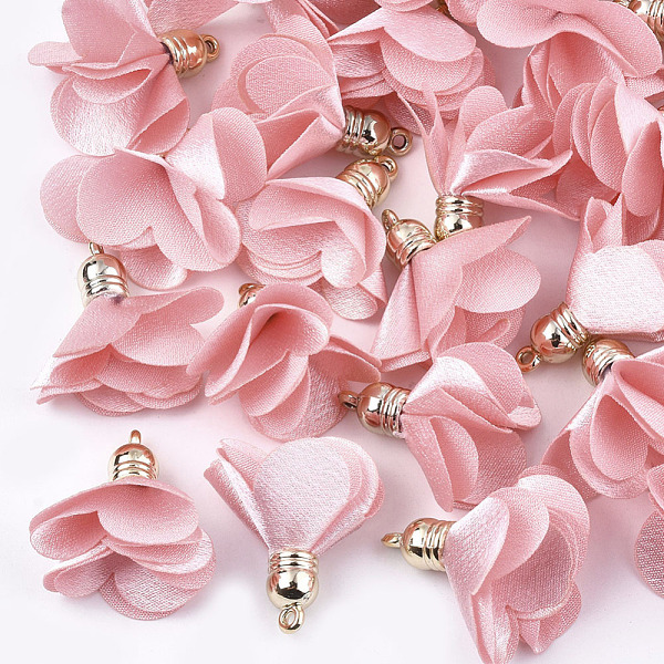 PandaHall Cloth Pendants, with CCB Plastic, Flower, Golden, Pink, 30~35x25~37mm, Hole: 1.6mm Cloth Flower Pink
PandaHall Cloth Pendants, with CCB Plastic, Flower, Golden, Pink, 30~35x25~37mm, Hole: 1.6mm Cloth Flower Pink