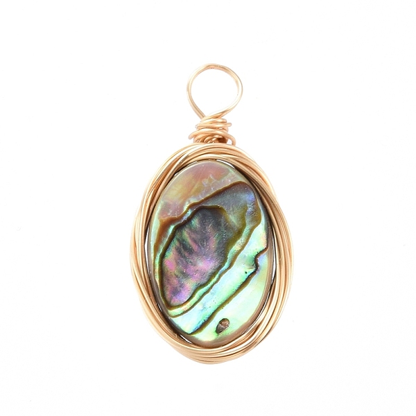 PandaHall Natural Abalone Shell/Paua Shell Pendants, with Copper Wire, Oval, Real 18K Gold Plated, 19x10x3mm, Hole: 3mm Paua Shell Oval
PandaHall Natural Abalone Shell/Paua Shell Pendants, with Copper Wire, Oval, Real 18K Gold Plated, 19x10x3mm, Hole: 3mm Paua Shell Oval