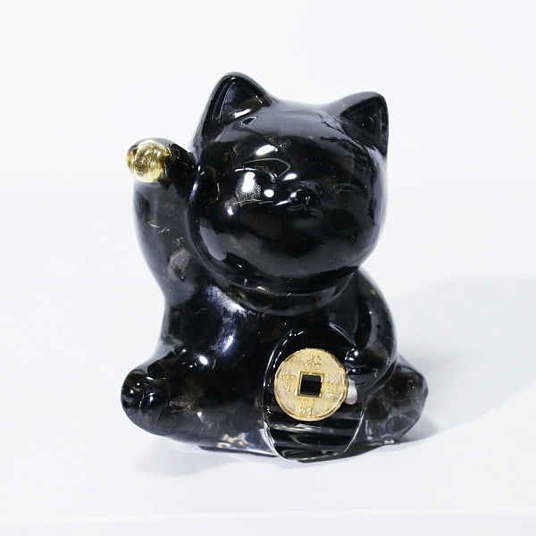 PandaHall Resin Craft Display Decorations, with Obsidian Chip, Lucky Cat Figurine, for Home Feng Shui Ornament, 63x55x45mm Obsidian Cat...
PandaHall Resin Craft Display Decorations, with Obsidian Chip, Lucky Cat Figurine, for Home Feng Shui Ornament, 63x55x45mm Obsidian Cat...