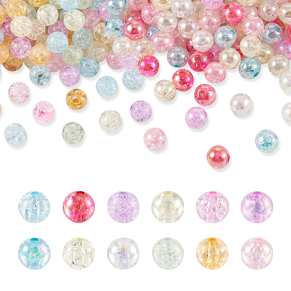 PandaHall Mega Pet 480Pcs 12 Style Crackle Acrylic Beads, Round, Mixed Color, 8x7mm, Hole: 1.8~2mm, 40pcs/style Acrylic Round Multicolor
PandaHall Mega Pet 480Pcs 12 Style Crackle Acrylic Beads, Round, Mixed Color, 8x7mm, Hole: 1.8~2mm, 40pcs/style Acrylic Round Multicolor