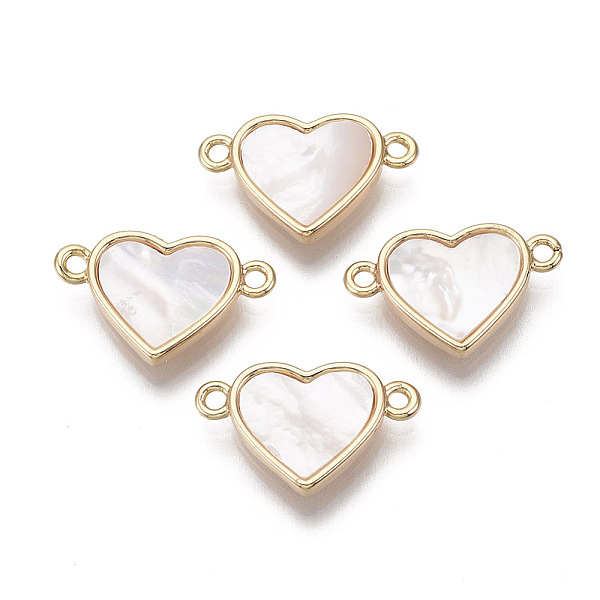 PandaHall Brass Links, with Freshwater Shell, Nickel Free, Heart, Real 18k Gold Plated, Seashell Color, 10x17x3mm, Hole: 1.2mm Brass+Shell...
PandaHall Brass Links, with Freshwater Shell, Nickel Free, Heart, Real 18k Gold Plated, Seashell Color, 10x17x3mm, Hole: 1.2mm Brass+Shell...