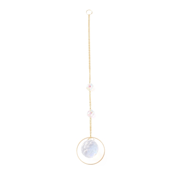 PandaHall Hanging Crystal Aurora Wind Chimes, with Prismatic Pendant and Ring-shaped Iron Charm, for Home Window Chandelier Decoration...
PandaHall Hanging Crystal Aurora Wind Chimes, with Prismatic Pendant and Ring-shaped Iron Charm, for Home Window Chandelier Decoration...