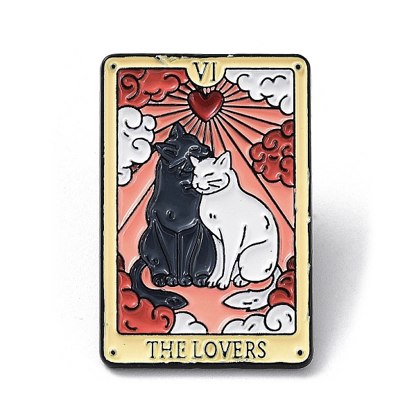 PandaHall Valentine'S Day Cartoon Creative Cute Black-And-White Cat The Lovers Tarot Card Enamel Pins, Black Alloy Badge, Cat Shape..., Multicolor
PandaHall Valentine'S Day Cartoon Creative Cute Black-And-White Cat The Lovers Tarot Card Enamel Pins, Black Alloy Badge, Cat Shape..., Multicolor