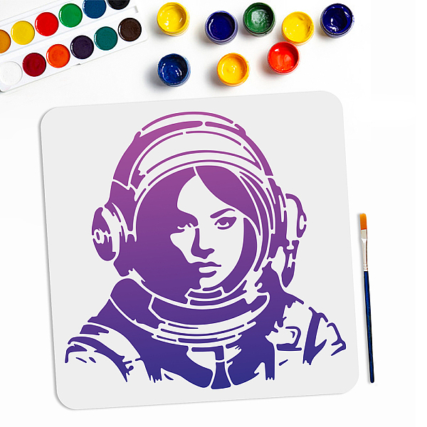 PandaHall Female Astronaut Stencil 11.8×11.8inch Spacewoman Stencil Template Space Theme Drawing Stencil with Paint Brush for Walls Fabric...
PandaHall Female Astronaut Stencil 11.8×11.8inch Spacewoman Stencil Template Space Theme Drawing Stencil with Paint Brush for Walls Fabric...