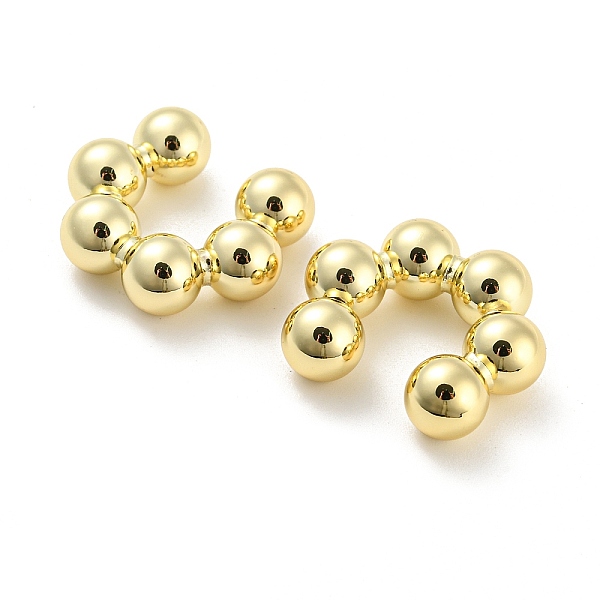 PandaHall Brass Round Beaded Cuff Earrings, Non Piercing Earrings, Real 18K Gold Plated, 22x8x25mm Brass
PandaHall Brass Round Beaded Cuff Earrings, Non Piercing Earrings, Real 18K Gold Plated, 22x8x25mm Brass