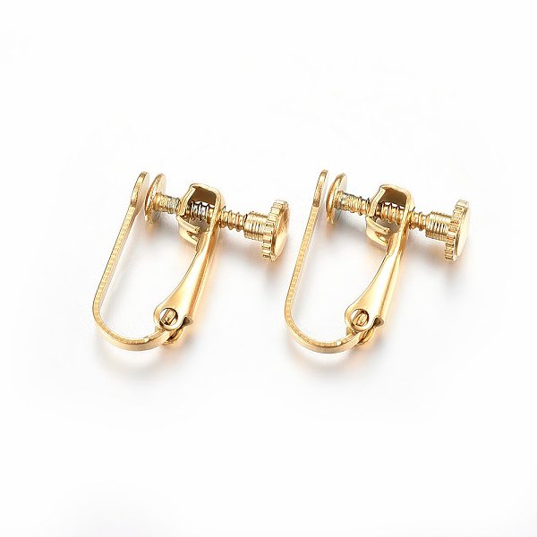 PandaHall Ion Plating(IP) 304 Stainless Steel Clip-on Earring Findings, Golden, 15x12.5x5mm 304 Stainless Steel
PandaHall Ion Plating(IP) 304 Stainless Steel Clip-on Earring Findings, Golden, 15x12.5x5mm 304 Stainless Steel