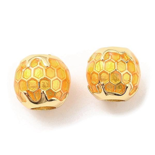 PandaHall Brass Enamel European Beads, Large Hole Beads, Lead Free & Cadmium Free, Rondelle with Honeycomb, Real 18K Gold Plated, Gold...
PandaHall Brass Enamel European Beads, Large Hole Beads, Lead Free & Cadmium Free, Rondelle with Honeycomb, Real 18K Gold Plated, Gold...