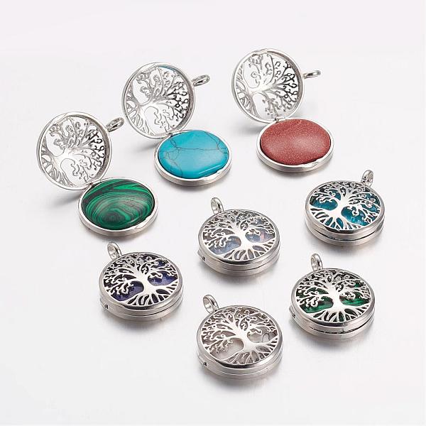 PandaHall Natural & Synthetic Gemstone Pendants, with Brass Diffuser Locket Findings, Flat Round with Tree, 31x26x8mm, Hole: 4mm Mixed Stone...
PandaHall Natural & Synthetic Gemstone Pendants, with Brass Diffuser Locket Findings, Flat Round with Tree, 31x26x8mm, Hole: 4mm Mixed Stone...
