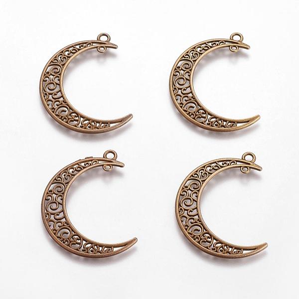 PandaHall Tibetan Style Alloy Hollow Moon 2-Loop Link Pendants, Cadmium Free & Nickel Free & Lead Free, Antique Bronze, 37x8x2mm, Hole...
PandaHall Tibetan Style Alloy Hollow Moon 2-Loop Link Pendants, Cadmium Free & Nickel Free & Lead Free, Antique Bronze, 37x8x2mm, Hole...