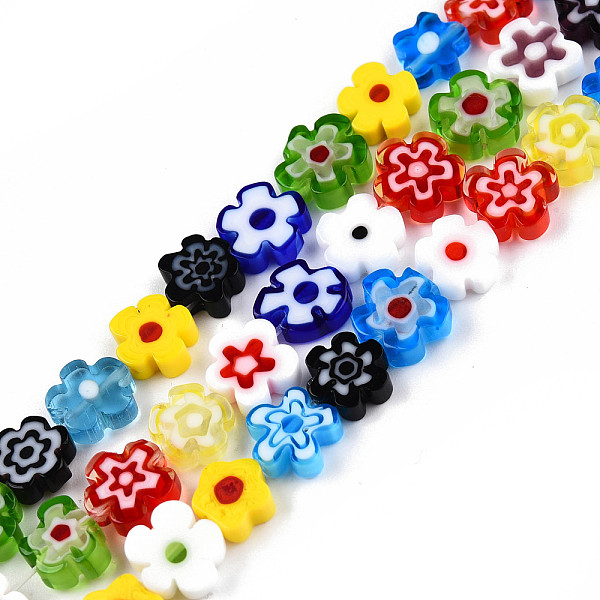 PandaHall Handmade Millefiori Glass Bead Strands, Plum Bossom, Mixed Color, 7~9x7.5~9x2.5~3mm, Hole: 1mm, about 52~54pcs/strand, 15.75..., Multicolor
PandaHall Handmade Millefiori Glass Bead Strands, Plum Bossom, Mixed Color, 7~9x7.5~9x2.5~3mm, Hole: 1mm, about 52~54pcs/strand, 15.75..., Multicolor